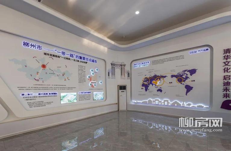 图为售楼部品牌展示区,多方位介绍了项目品牌,规划,优势.