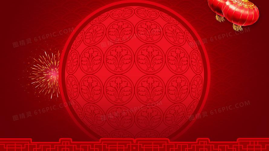 红色寿宴背景