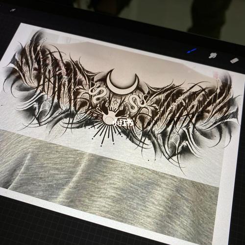 客稿|暗黑花胸|旧纹身遮盖_纹身_暗黑纹身_美妆_彩妆