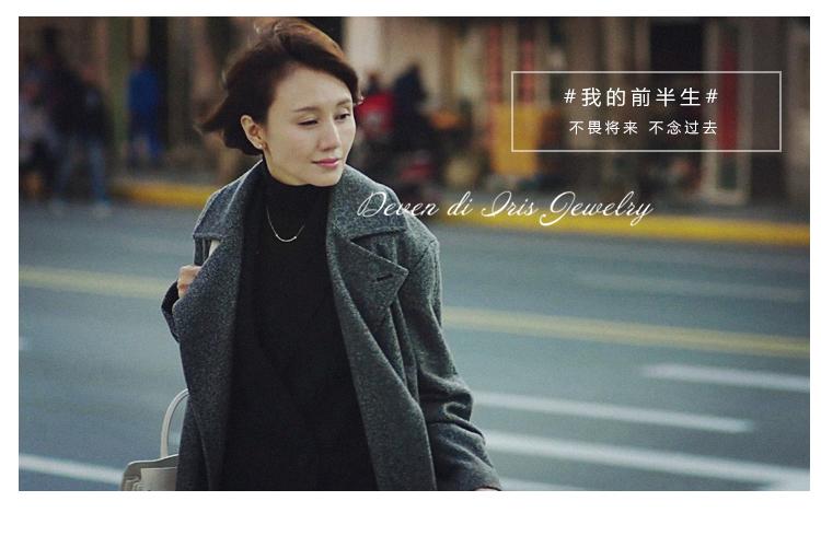 时尚气质唐晶明星同款笑脸18k玫瑰金短款项链锁骨链毛衣链吊坠女