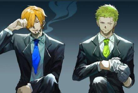 原创索隆与山治的日常,两人周末竟一起去看电影坐过山车!