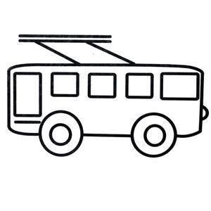 有轨电车简笔画