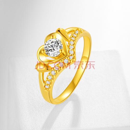 老凤祥风格黄金戒指女999足金时尚爱心金新款足金5g硬