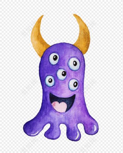 手绘卡通怪物素材