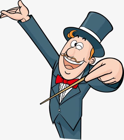 卡通人物魔术师