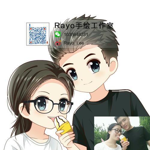 q版卡通头像 插画 原创 手绘 壁纸 情侣头像 设计 二次元【rayo手绘