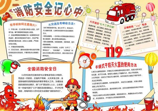 消防安全手抄报消防安全记心中