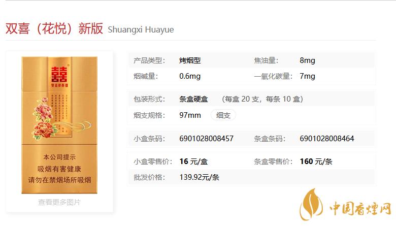 双喜花悦新版好吸不双喜花悦新版香烟测评2021