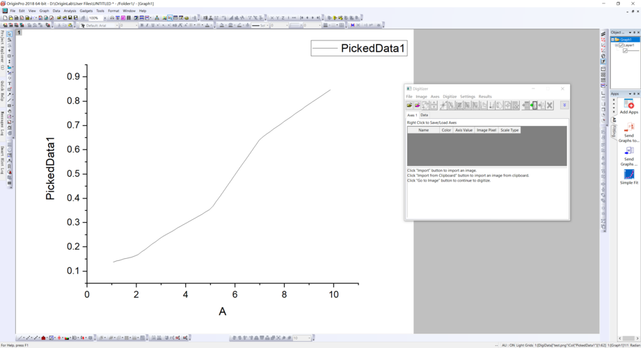 如何利用origin读取图片中的数据