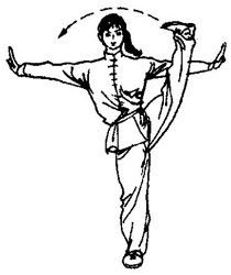 直摆性腿法-里合腿