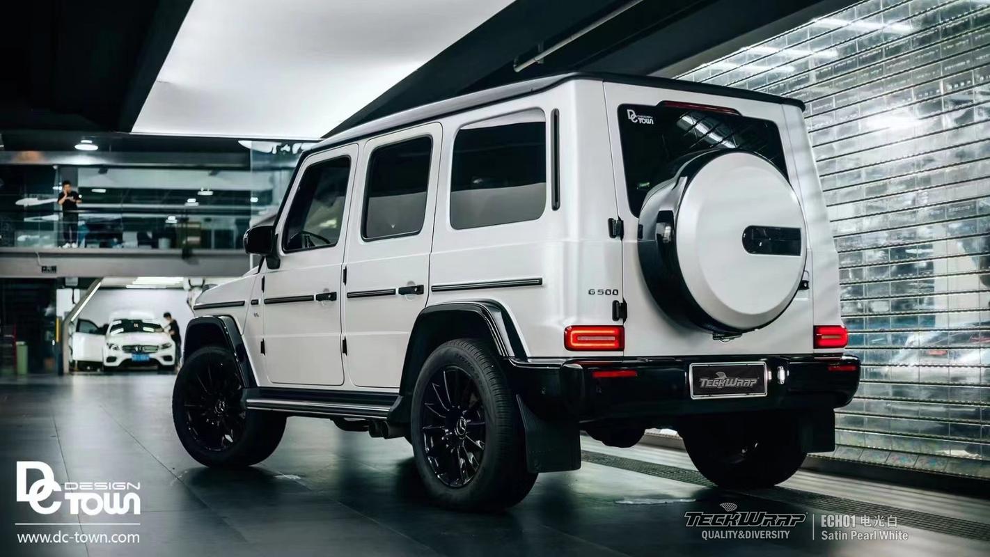 永远的白月光奔驰大g500贴改色膜电光白来自teckwrap美国秃鹰
