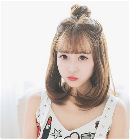 齐肩内扣梨花头 韩式甜美文艺风
