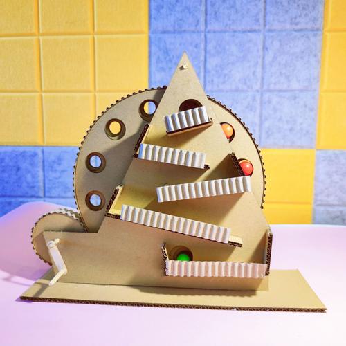 创意新款摩天轮手工diy幼儿园自制教玩具材料包瓦楞纸立体作品 - jm