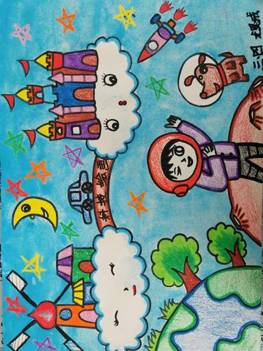 科技创造未来——榆林高新小学三年级四班科技制作,科幻画作品展