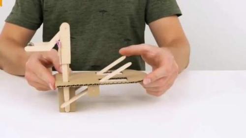 创意手工diy!有趣的双人拳击游戏机!学会就能和朋友玩啦