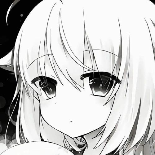 黑白漫画女生头像