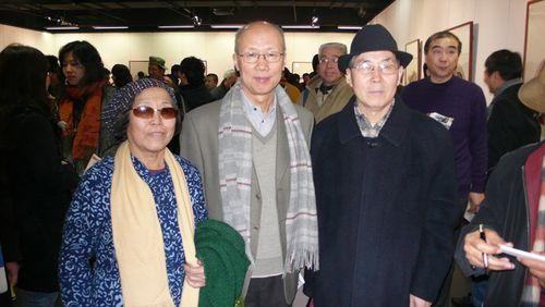 在孙其峰九十华诞画展上与郎绍君合影
