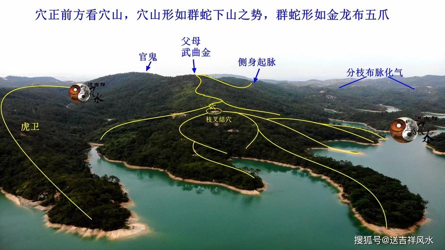 原创深藏不露的回龙顾祖名穴--泷洲邓氏始祖穴龙蛇下山