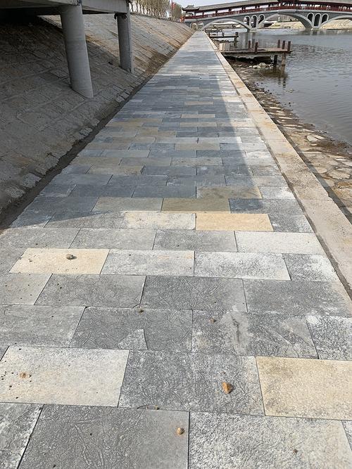 天然板岩青石板园林古建景区民宿公园铺地人行道新农村汀步仿古石