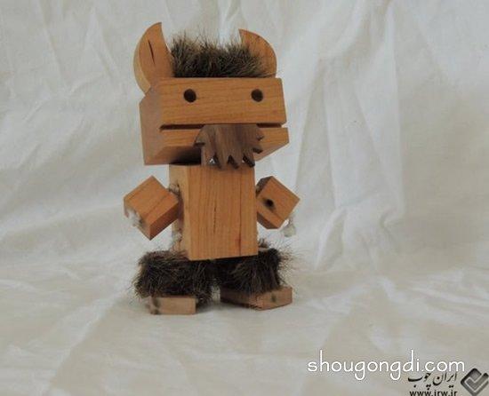 可爱木头人手工制作 儿童木头玩具人偶diy