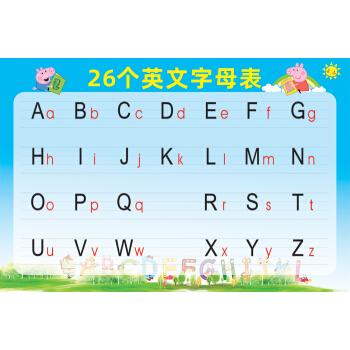 房装饰墙贴家庭教育家规十条小学生辅导班标语 26个英语字母(蓝色) 小