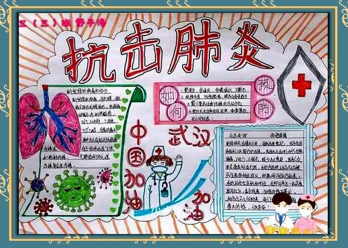 抗击疫情,武汉加油!--蔡甸一小手抄报展示活动