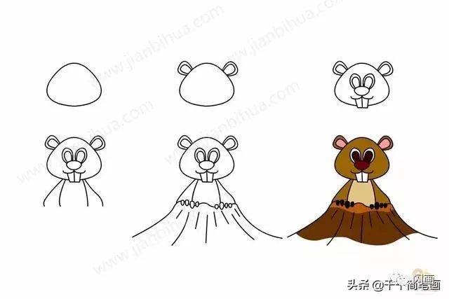 幼儿园动物范画,孩子临摹必备!