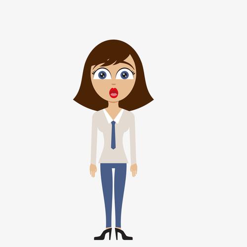 女性卡通顾客