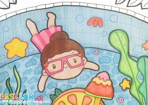 夏天怎么画简单好看 小学生手抄报素材