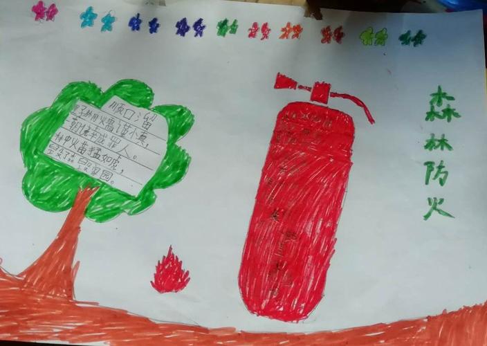 我们在行动之一年级消防安全手抄报