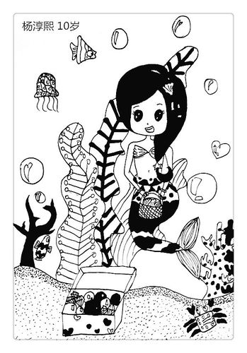 2015(作品)少儿线描画