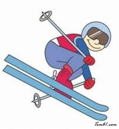 自由式滑雪运动员图片学习简笔画少儿图库中国儿童