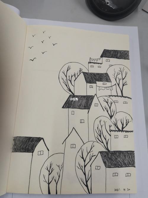 建筑_简笔画_人文_绘画