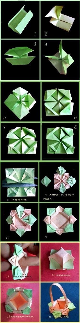 请问折纸,八角花篮的折法?非常非常想知道.