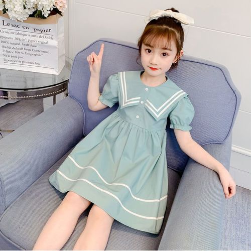 点像女童夏装连衣裙2021新款网红洋气儿童学院风公主裙夏季小女孩裙子