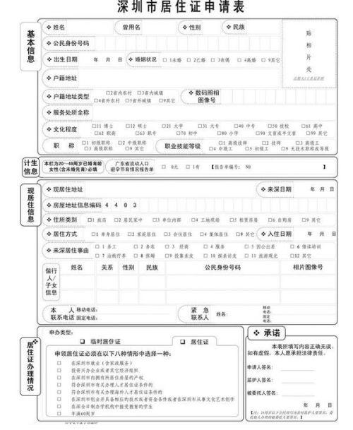 居住证申请表填写范本 居住证申请表怎么填