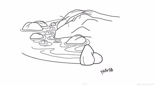 查找更多 清泉石上流简笔画图片,画法和步骤,尽在水彩迷.