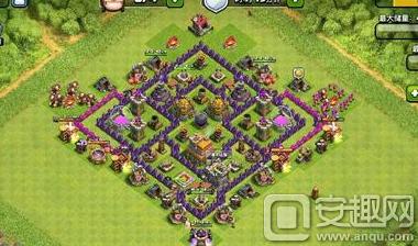 部落冲突7本护资源防三星阵推荐 7本对称神阵