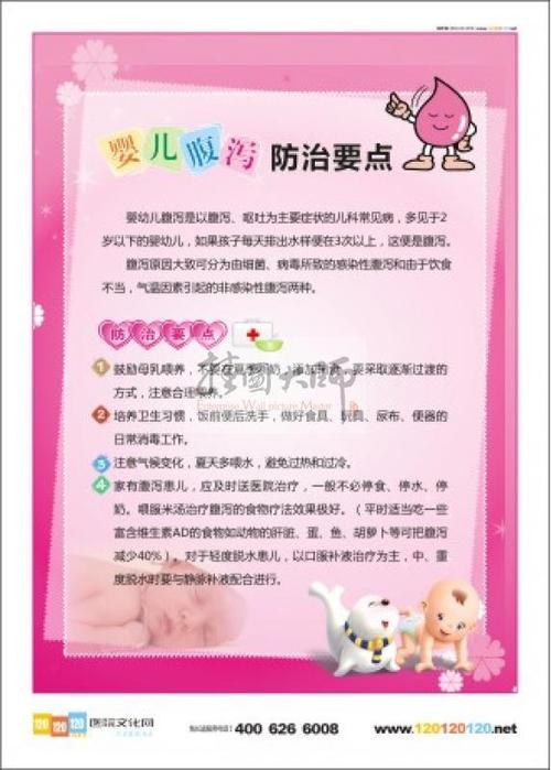 小儿科标语; 小儿消化科图片-给宝宝服药的注意事项; 婴儿腹泻