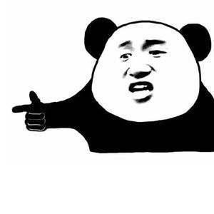 张学友熊猫头开枪手势左指-表情包原图-表情包模板