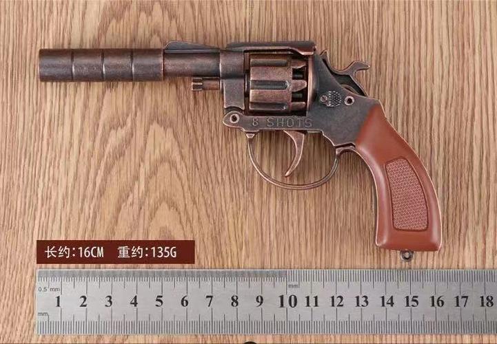 圣诞节礼物左轮子炮全金属不可发射火柴抢玩具枪男孩怀旧玩具生日礼物