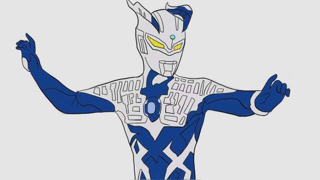 教你画赛罗奥特曼月神形态儿童卡通简笔画