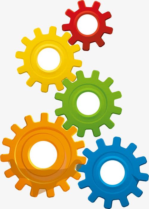 彩色齿轮装饰图案