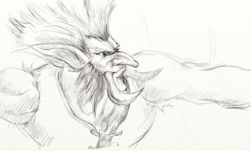 魔兽素描画:一个巨魔!
