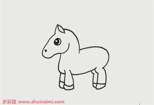 马怎么画马简笔画漂亮彩色