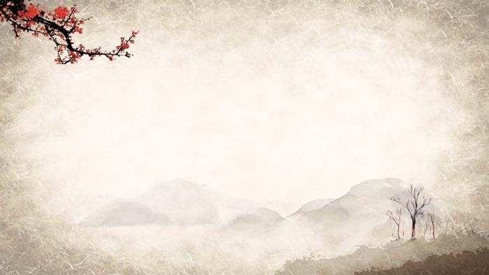八张古典水墨ppt背景图片
