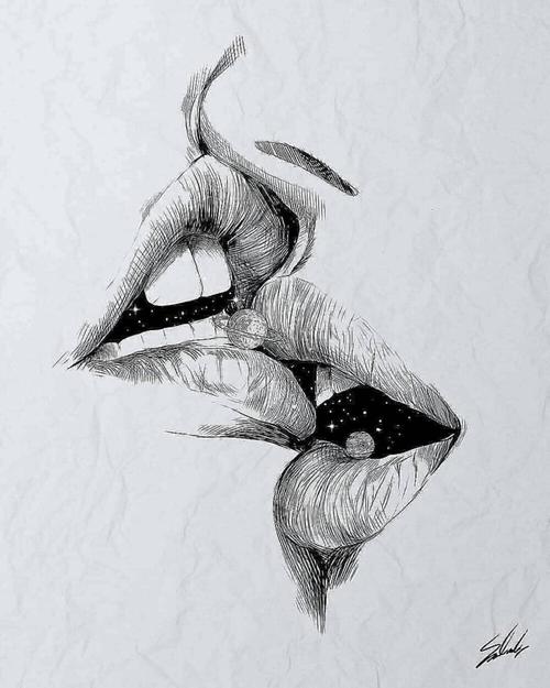 ins美图 手绘黑白 临摹参考 线稿上色