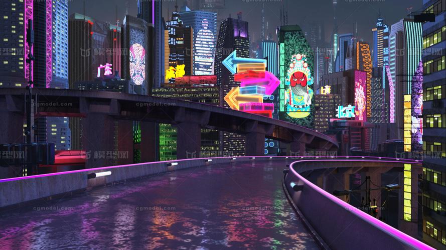 赛博朋克  中国赛博朋克场景  科幻场景