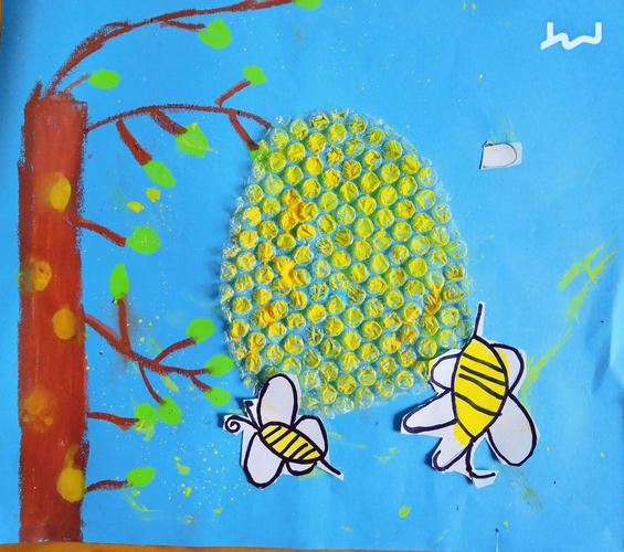 龙港镇爱绿幼儿园中三班美术作品展