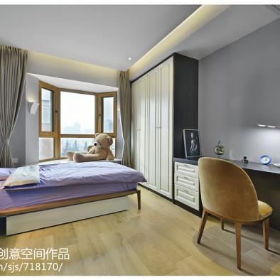 简约现代卧室组合柜装修效果图